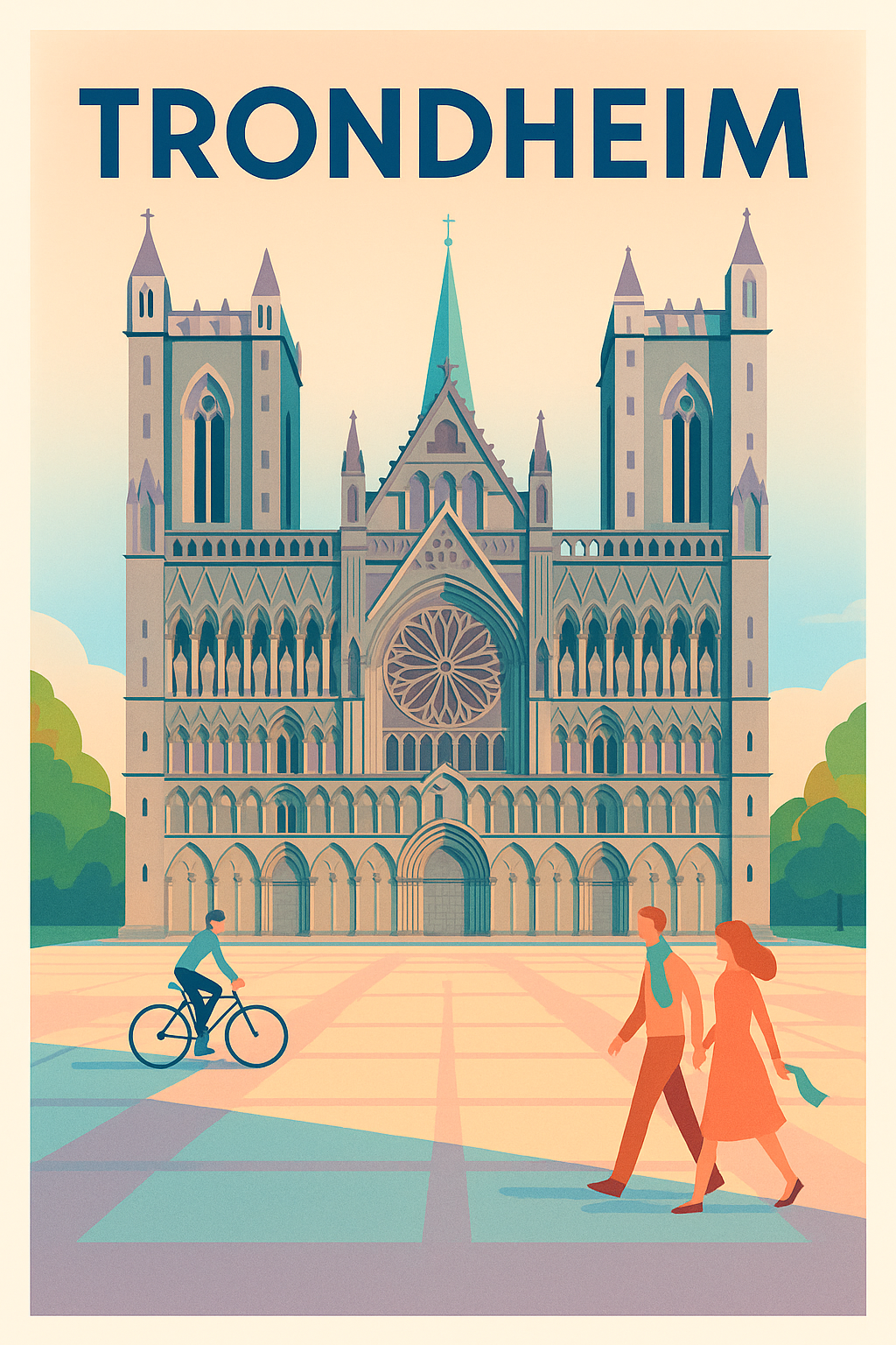 Affiche de Trondheim - Découvrez la majesté historique de la cathédrale