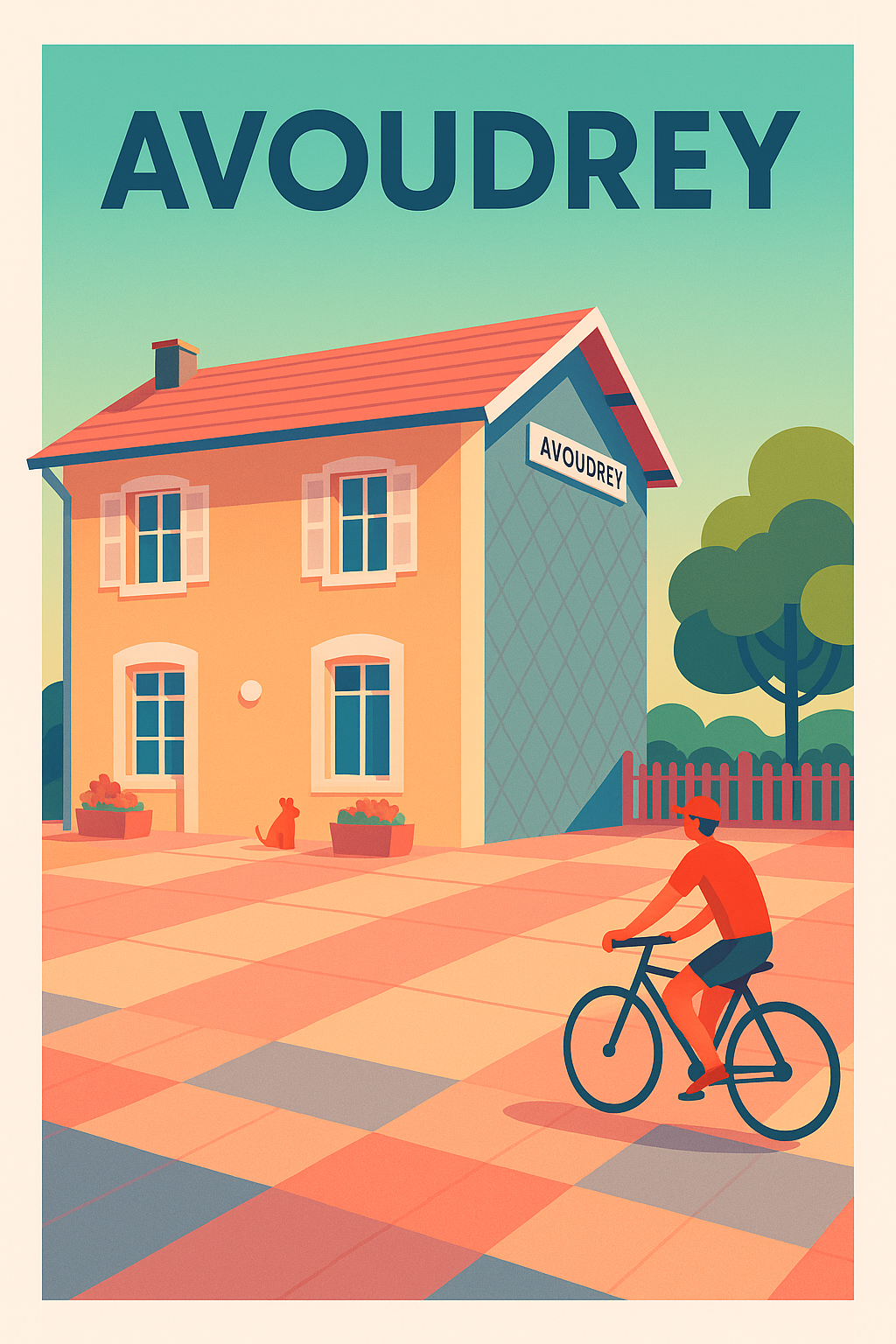 Affiche de Avoudrey - Charme paisible à vélo