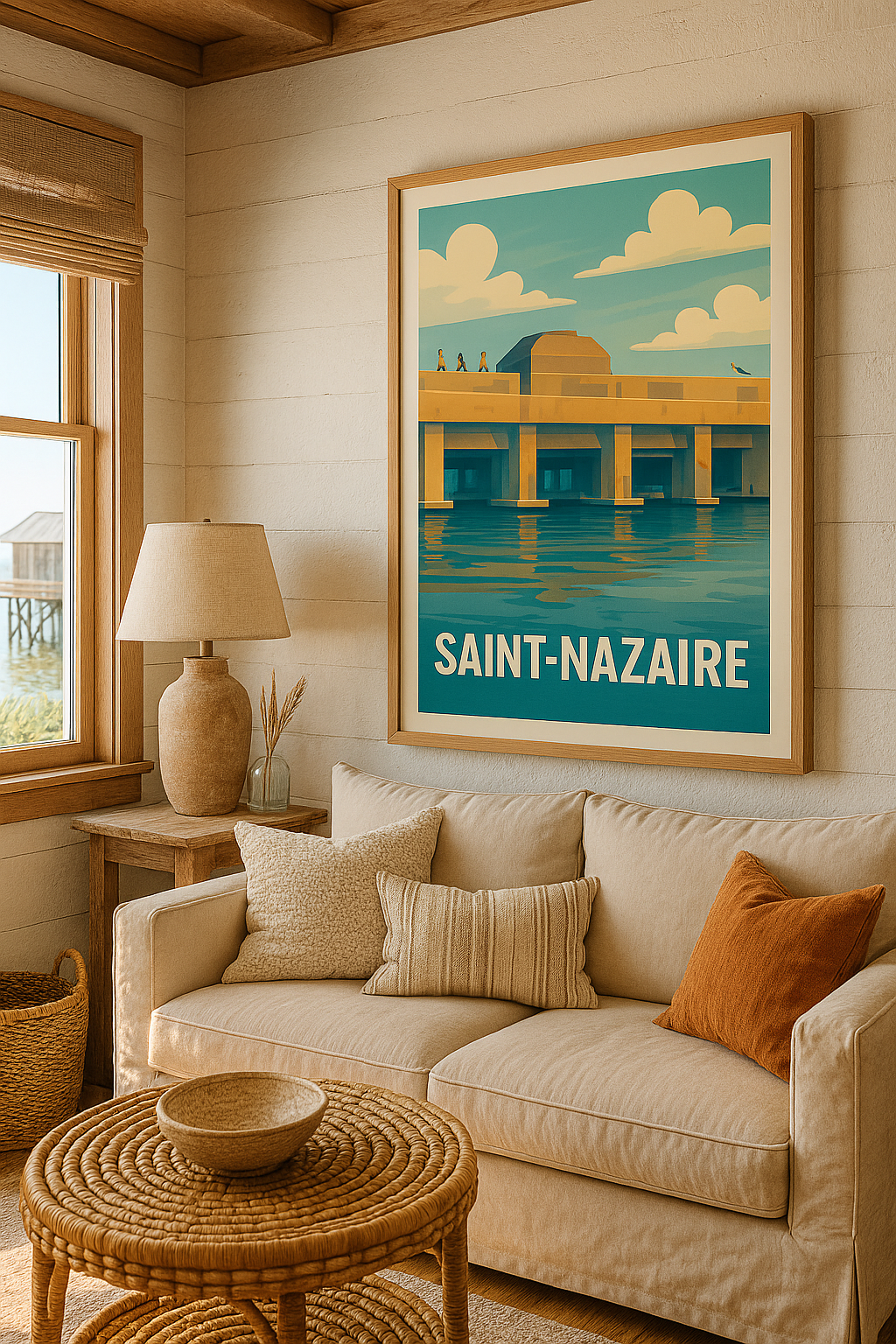 Mise en situation Affiche Saint-Nazaire - L'Esprit Maritime et Industriel