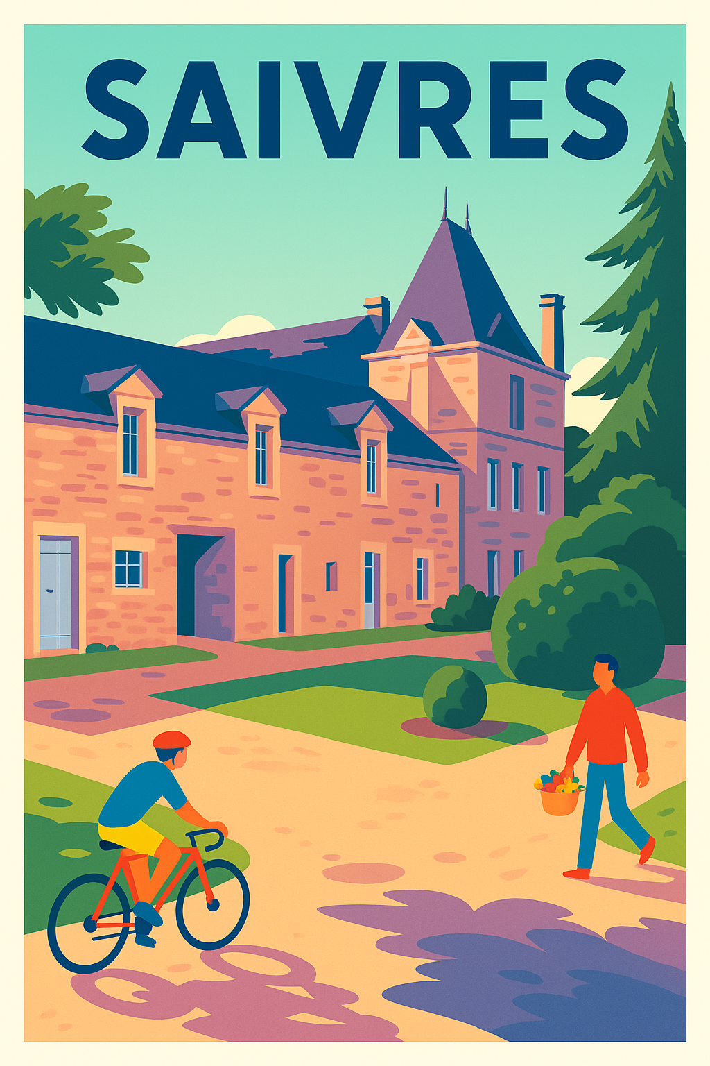 Affiche de Saivres - Ambiance paisible à la campagne