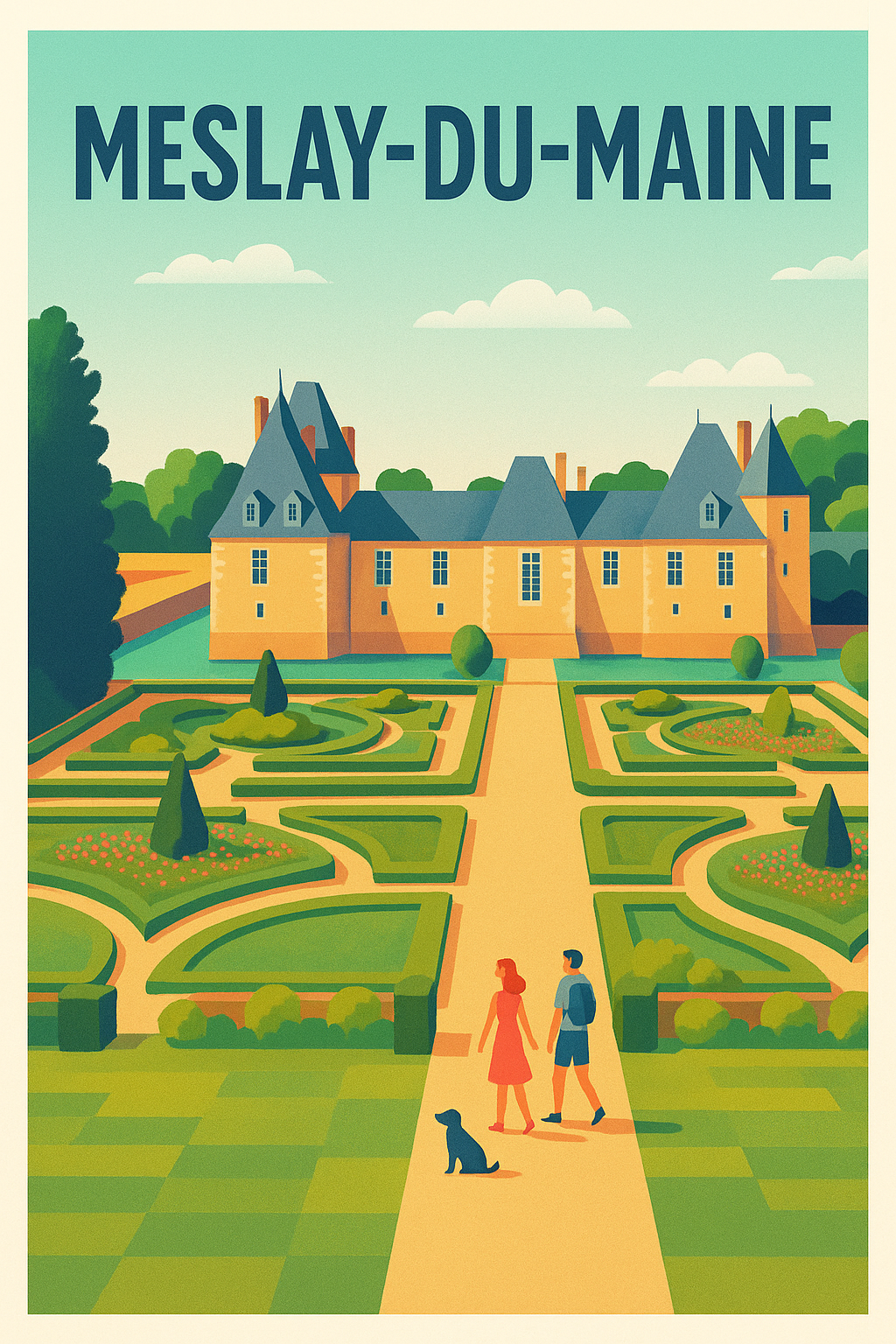Affiche de Meslay-du-Maine - Escapade bucolique au cœur du patrimoine