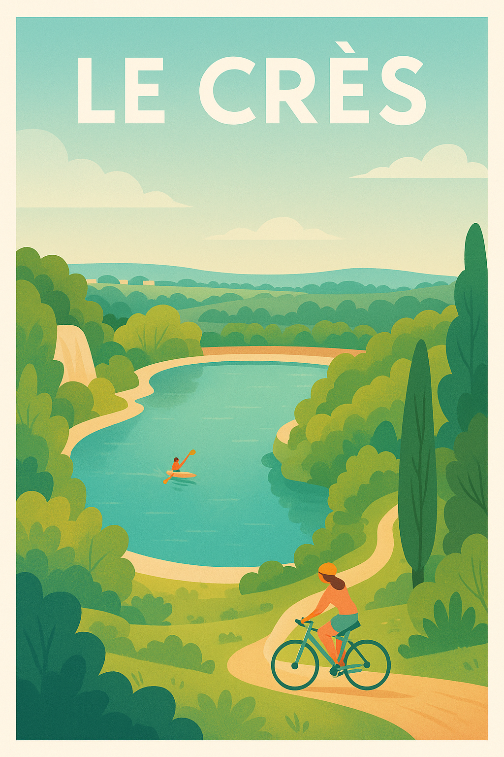 Affiche de Le Crès - Évasion et nature à vélo
