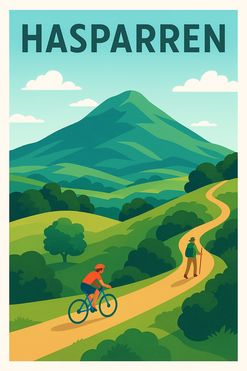 Affiche de Hasparren - Évasion Nature et Aventure Basque