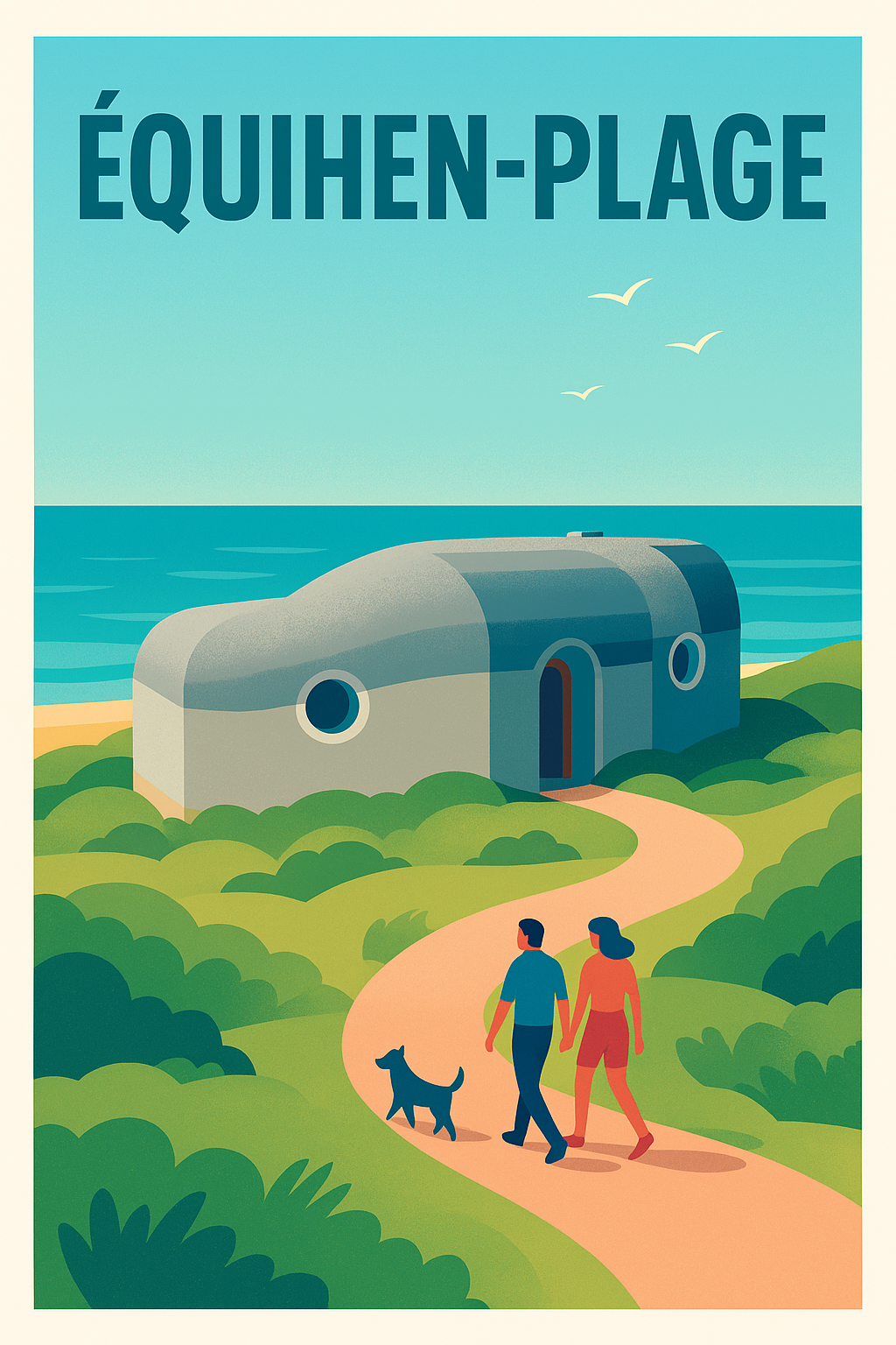 Affiche de Équihen-Plage - Promenade douceur au bord de la mer