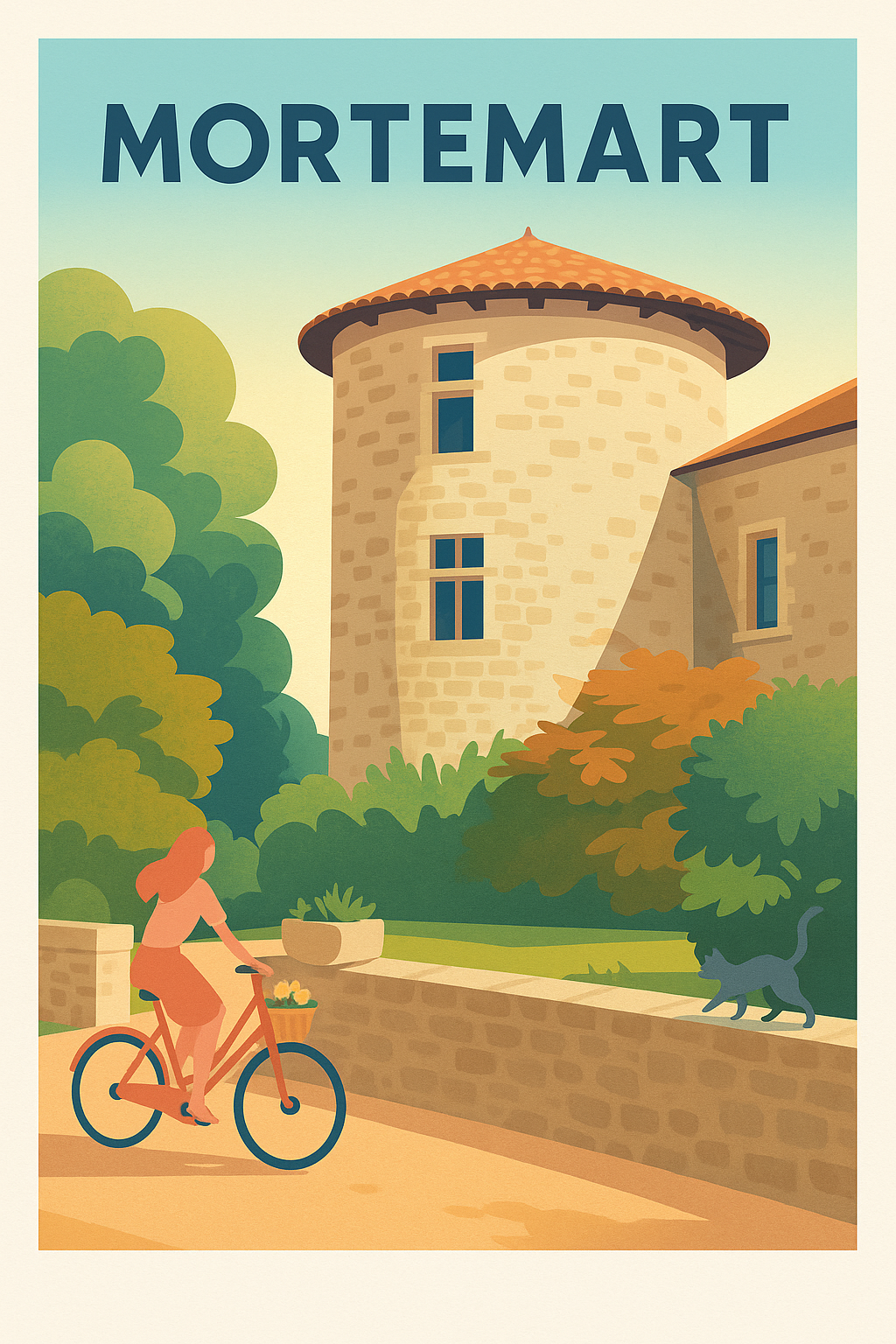 Affiche Mortemart — Charme bucolique et douceur de vivre · poster d'art de Mortemart