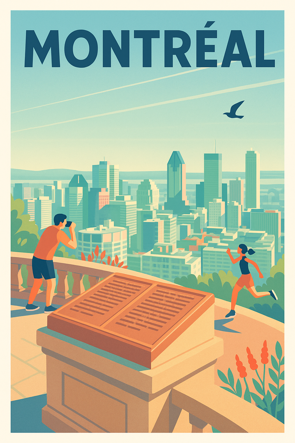 Affiche de Montréal - Vue panoramique et dynamisme urbain