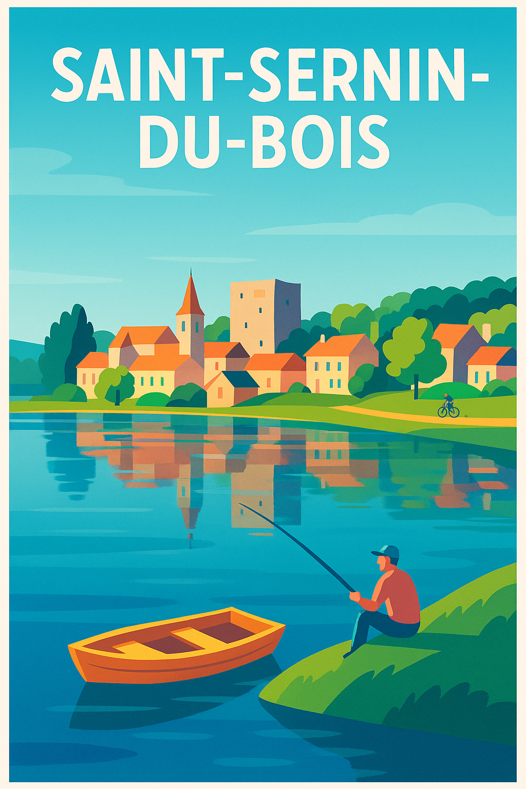Affiche de Saint-Sernin-du-Bois - Captivez la Sérénité au Bord de l'Eau
