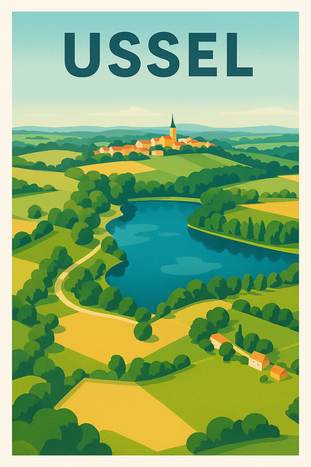 Affiche de Ussel - Charme bucolique au cœur de la campagne