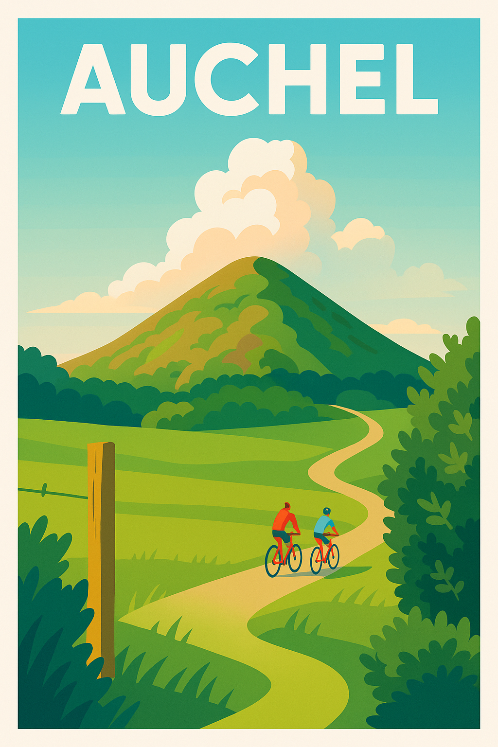 Affiche de Auchel - Échappée verte à vélo