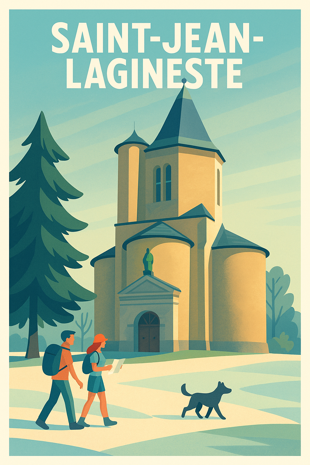 Affiche Saint-Jean-Lagineste — L'escapade au cœur de la nature · poster d'art de Saint-Jean-Lagineste