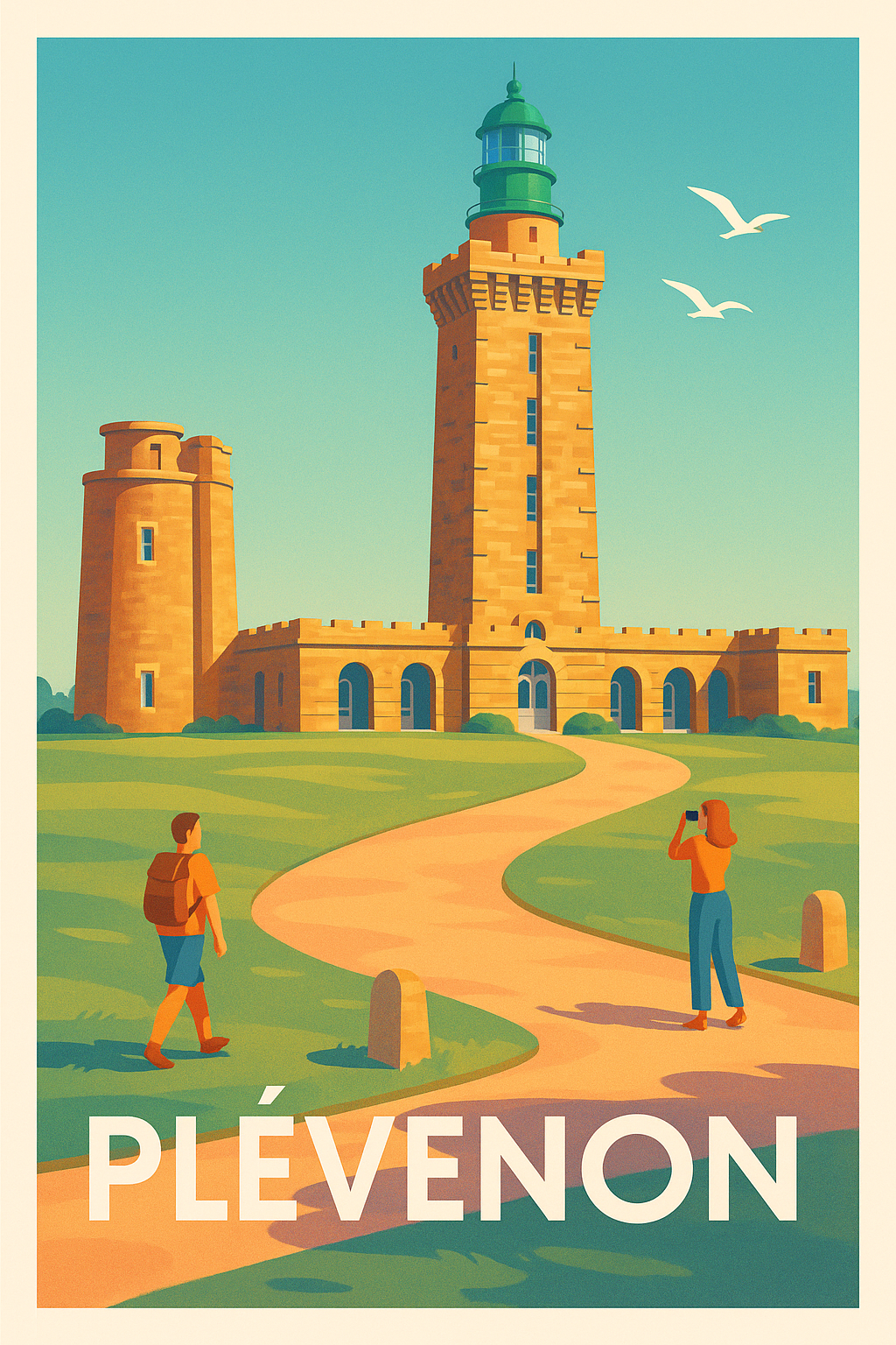 Affiche Plévenon — L'appel du phare historique · poster d'art de Plévenon