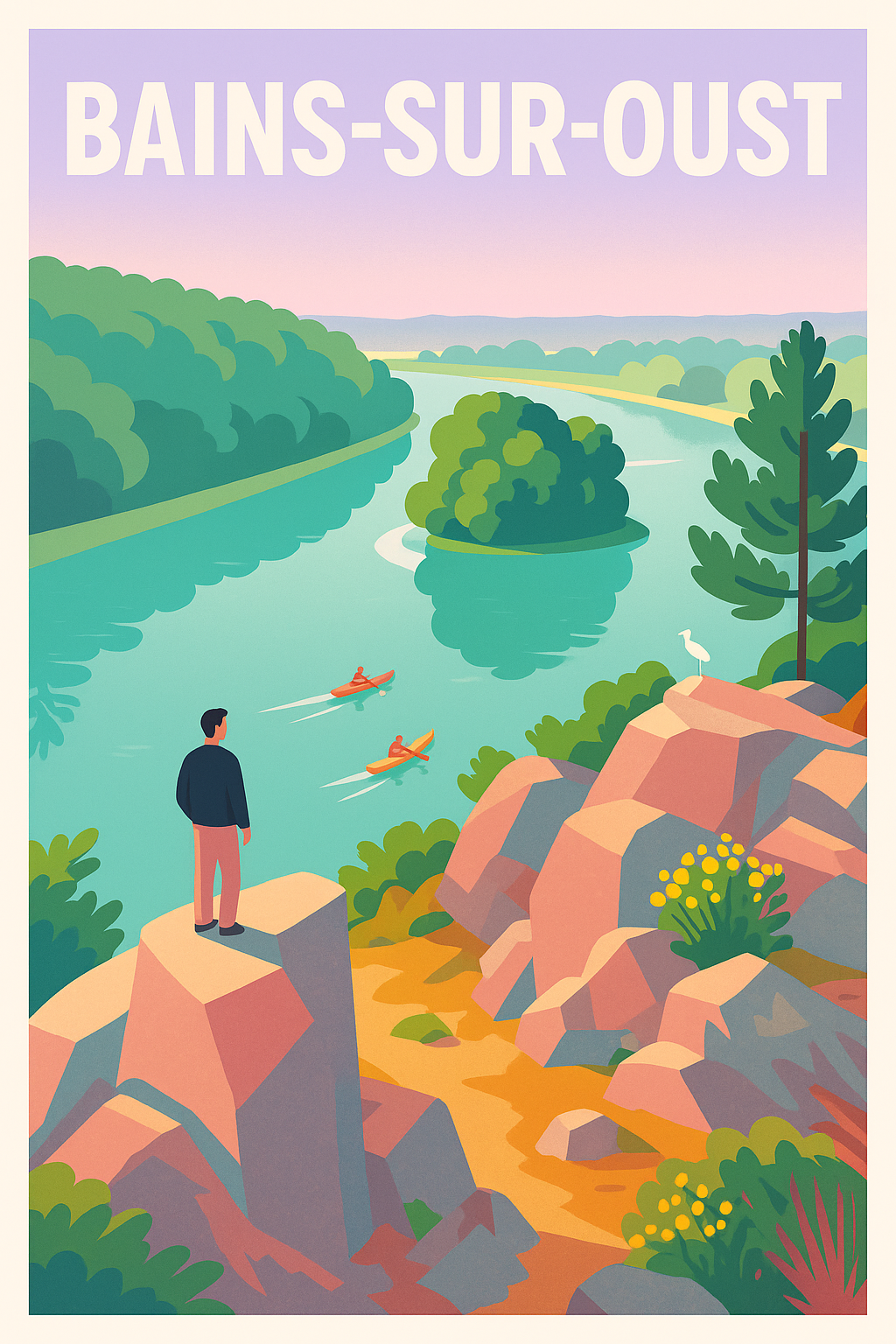 Affiche de Bains-sur-Oust - Escapade nature au fil de l'eau