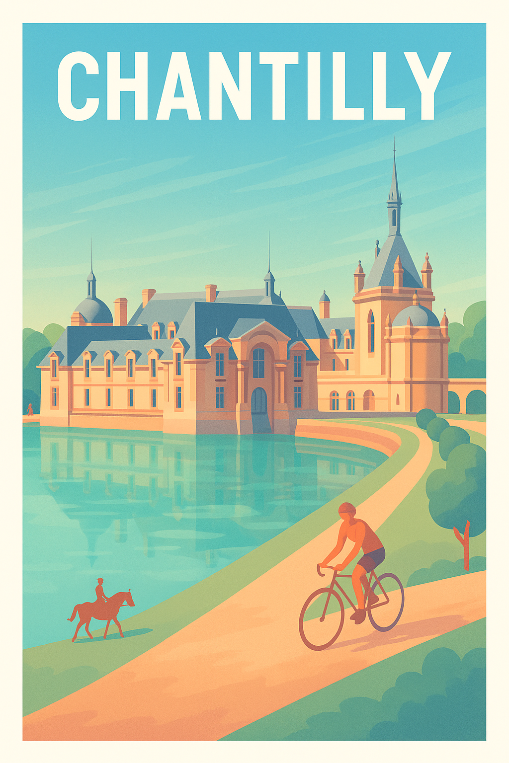Affiche de Chantilly - Élégance et nature au cœur du domaine