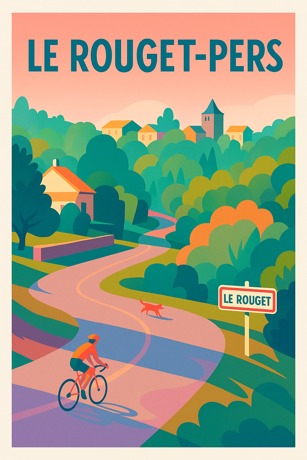 Affiche de Le Rouget-Pers - Promenade à vélo dans la douceur du Cantal