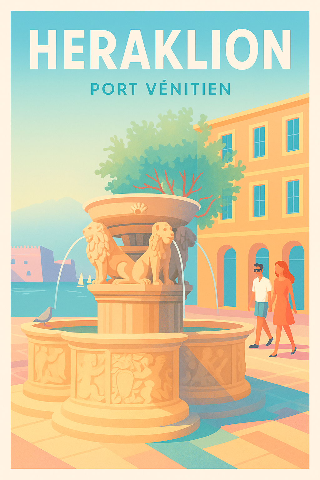 Affiche de Heraklion - Charme du Port Vénitien