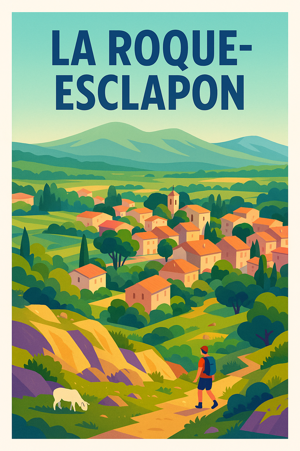 Affiche La Roque-Esclapon — Escapade champêtre au cœur de la nature · poster d'art de La Roque-Esclapon
