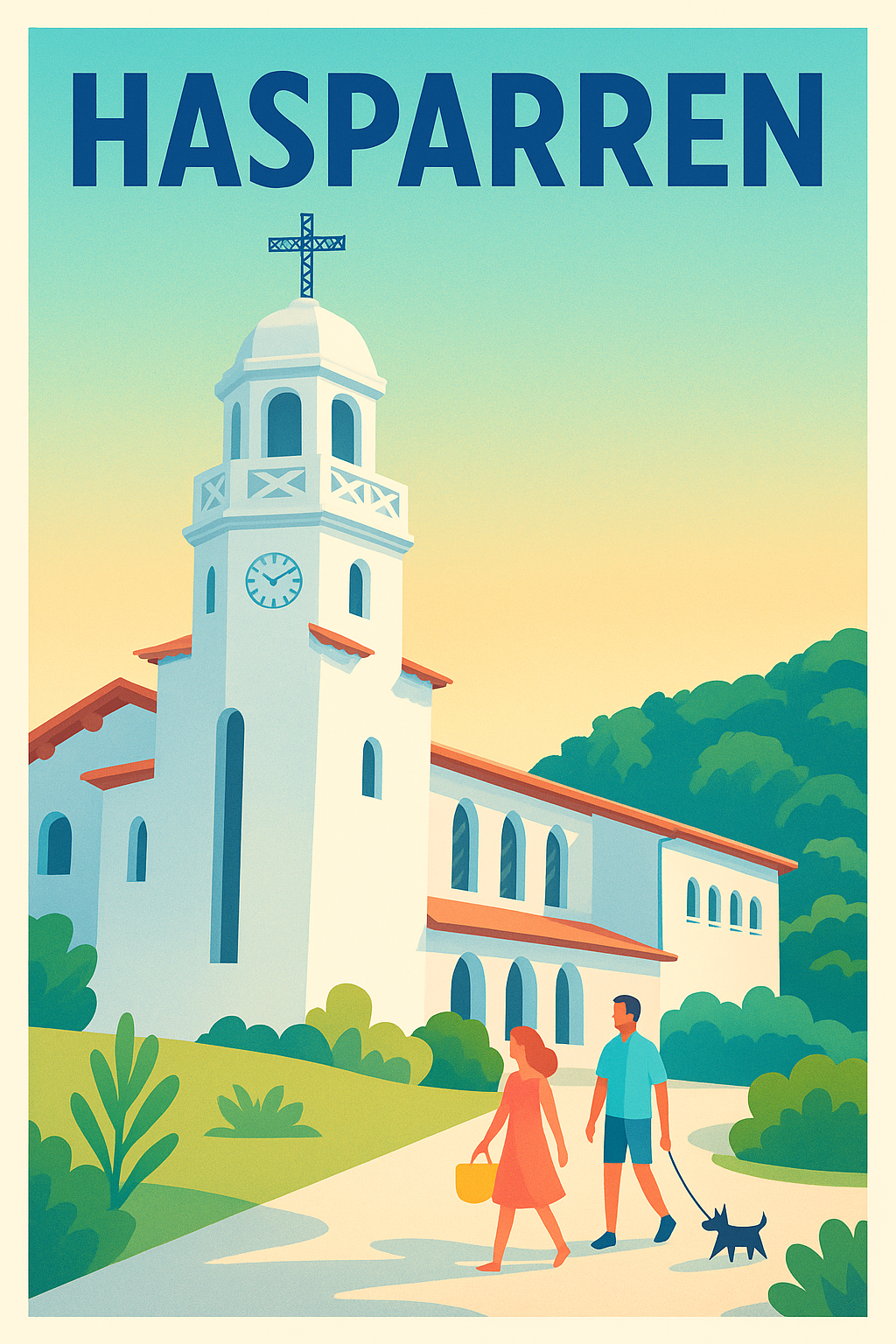 Affiche de Hasparren - Charme et sérénité au Pays Basque