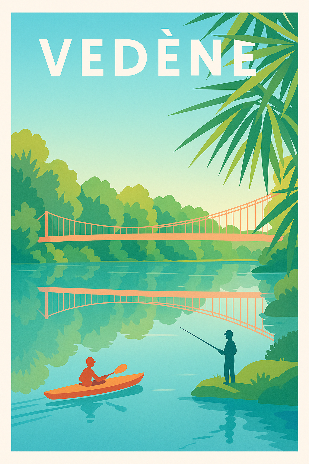 Vedene Affiche de Vedène - Sérénité au fil de l'eau