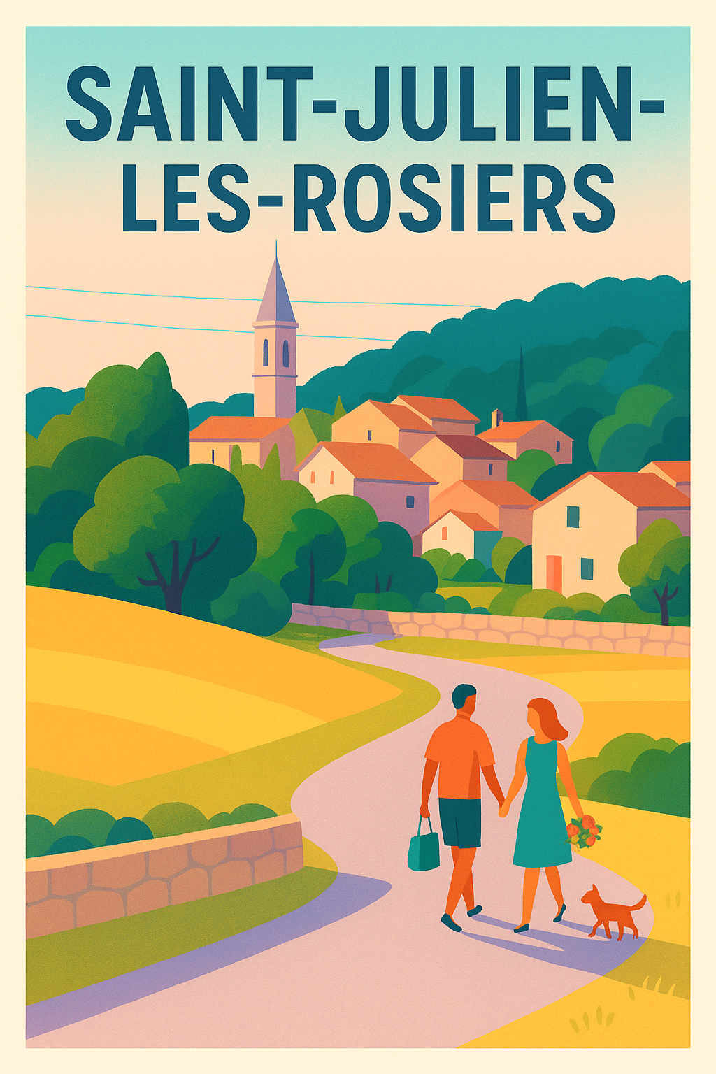 Affiche de Saint-Julien-les-Rosiers - Évasion champêtre en duo