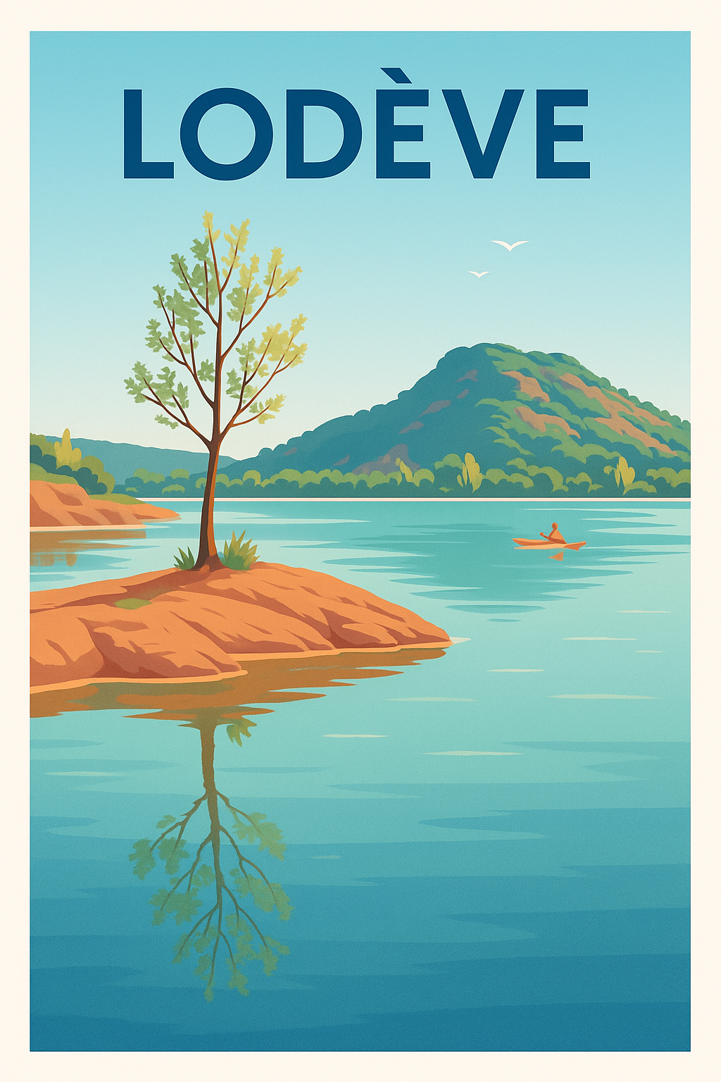 Affiche de Lodève - Sérénité au bord de l'eau