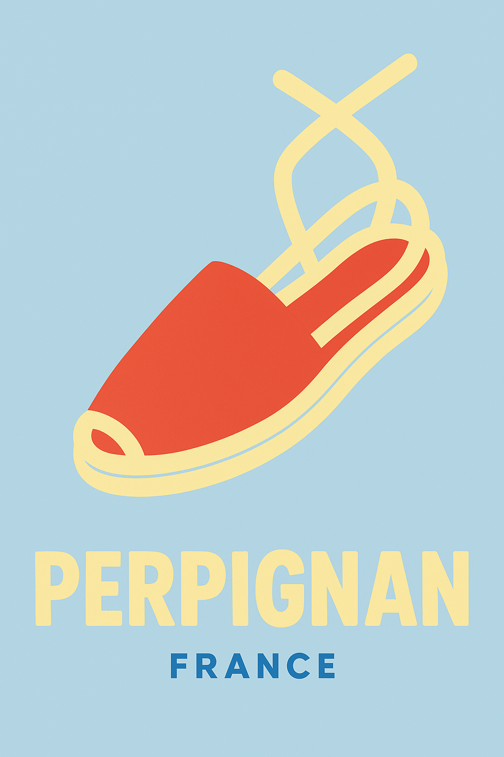 Affiche Perpignan — L'élégance estivale de la Méditerranée · poster d'art de Perpignan