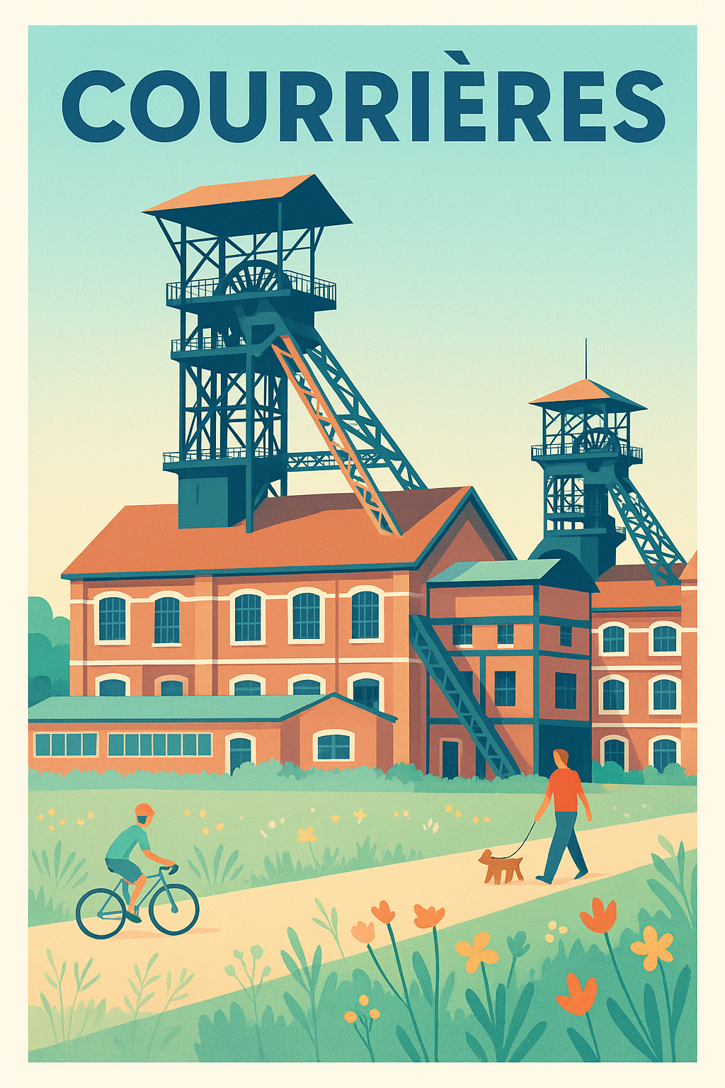 Affiche de Courrières - L'Esprit Industriel et Naturel