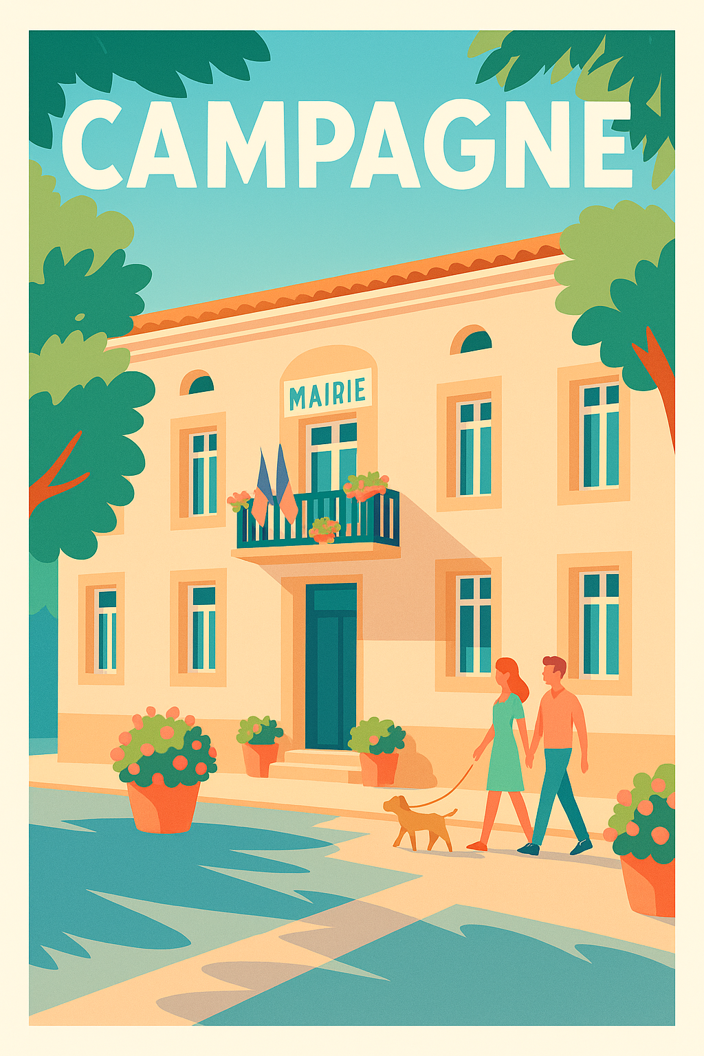Affiche de Campagne - Douceur de vie au cœur du village