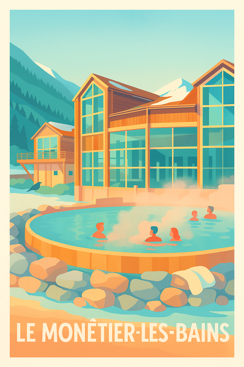Affiche de Le Monêtier-les-Bains - Évasion thermale au cœur des Alpes