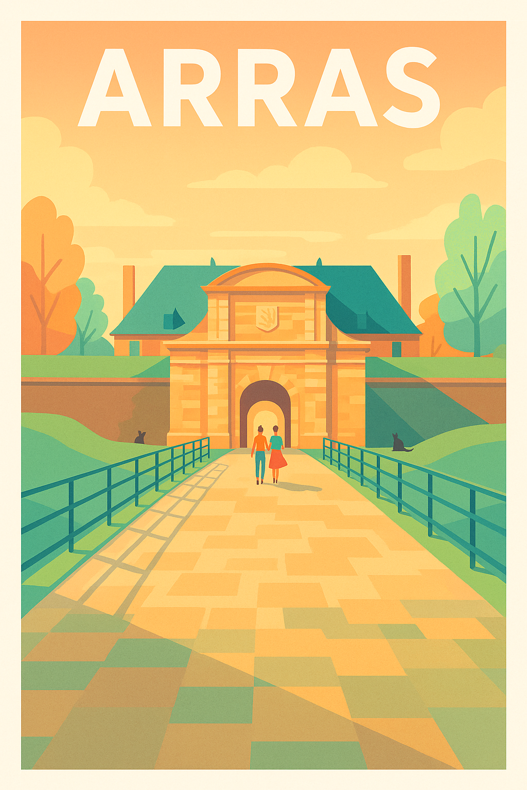 Affiche Arras — Promenade au cœur de l'histoire · poster d'art de Arras