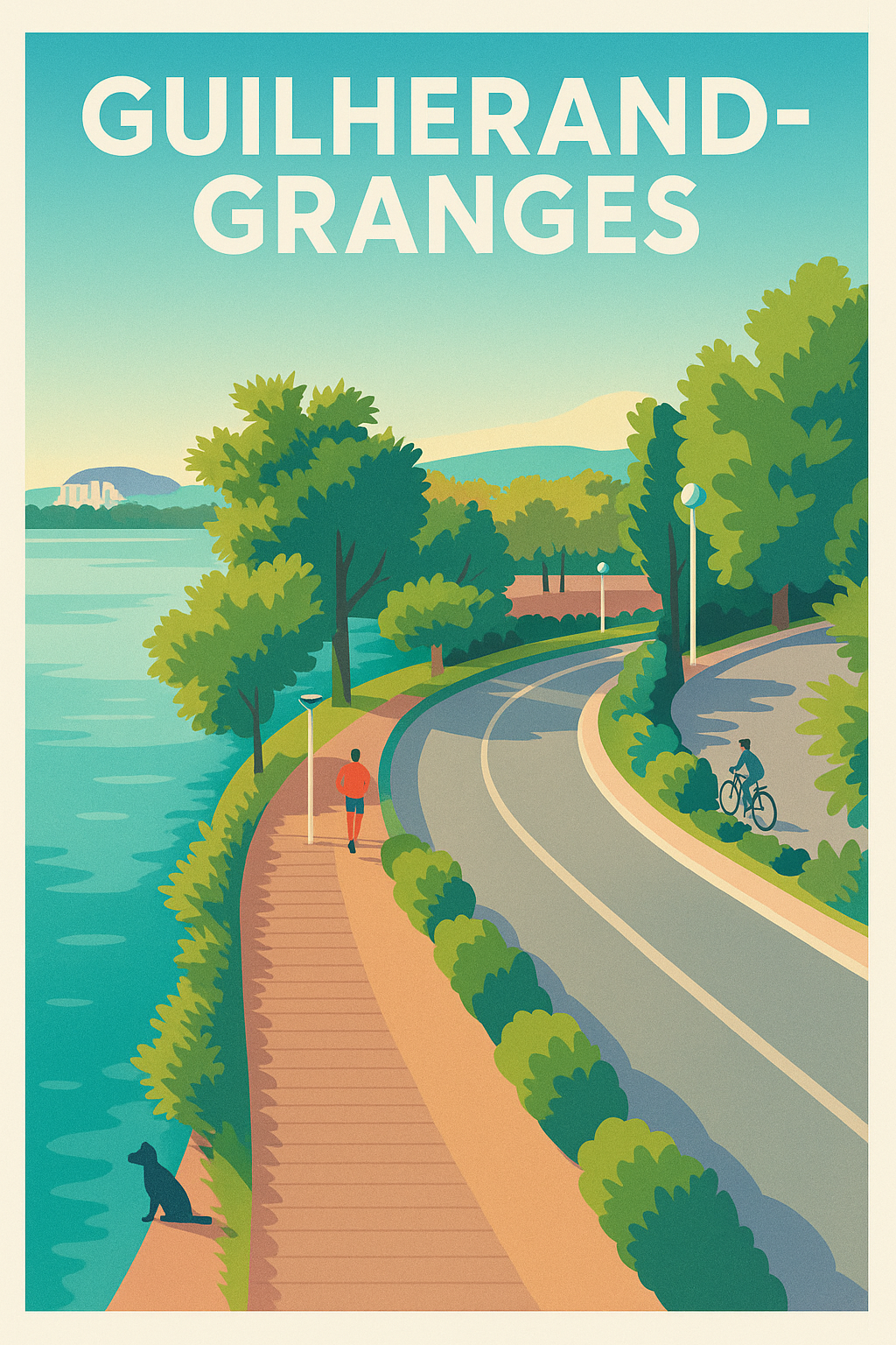 Affiche de Guilherand-Granges - Promenade apaisante au fil de l'eau