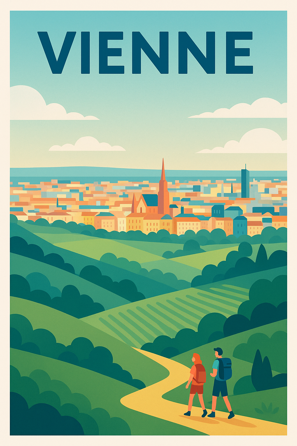 Affiche de Vienne - Évasion bucolique au cœur de la ville