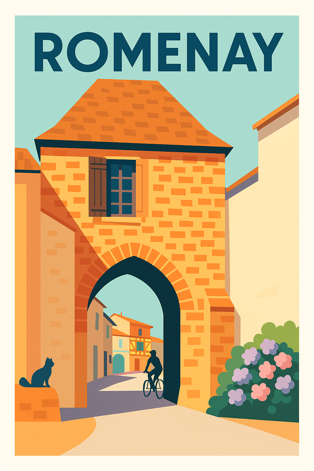 Affiche de Romenay - Charme et douceur de la porte historique