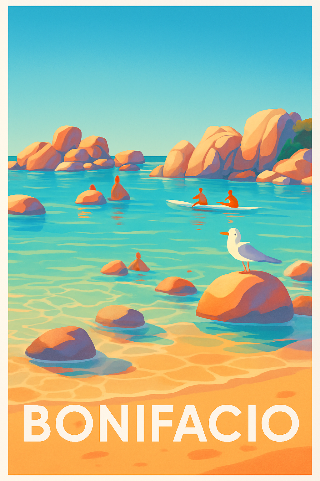 Affiche de Bonifacio - Sérénité et Évasion Méditerranéenne