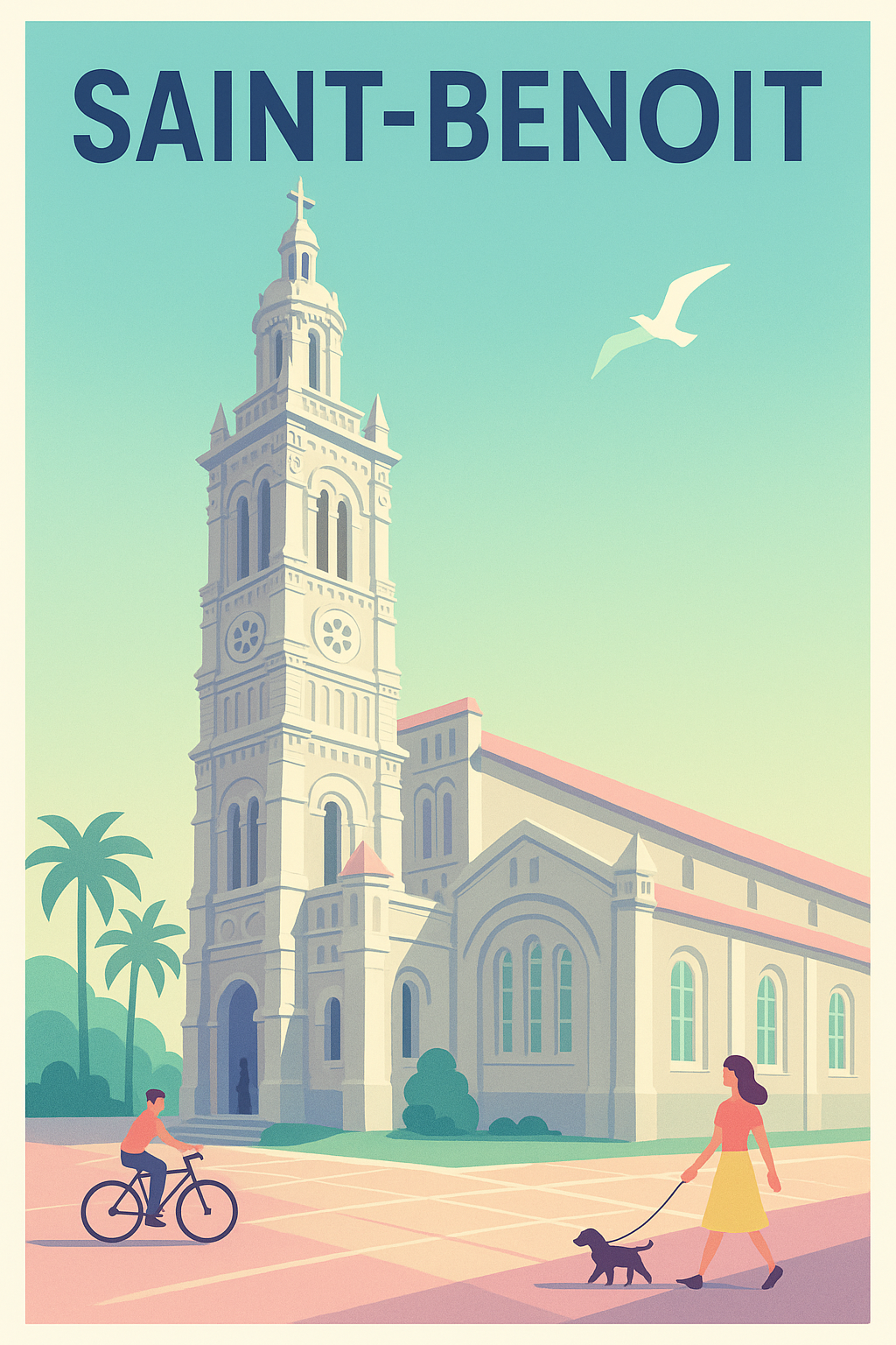 Affiche de Saint-Benoît - Charme paisible et architecture historique