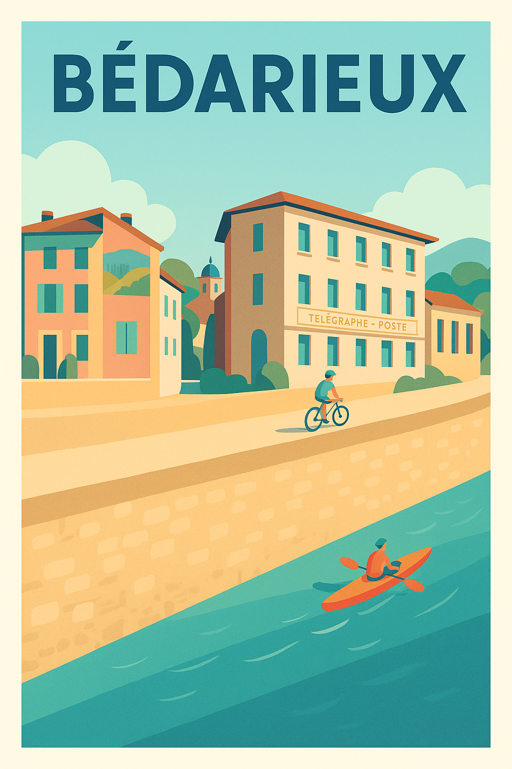 Affiche de Bédarieux - Charme et sérénité au fil de l'eau