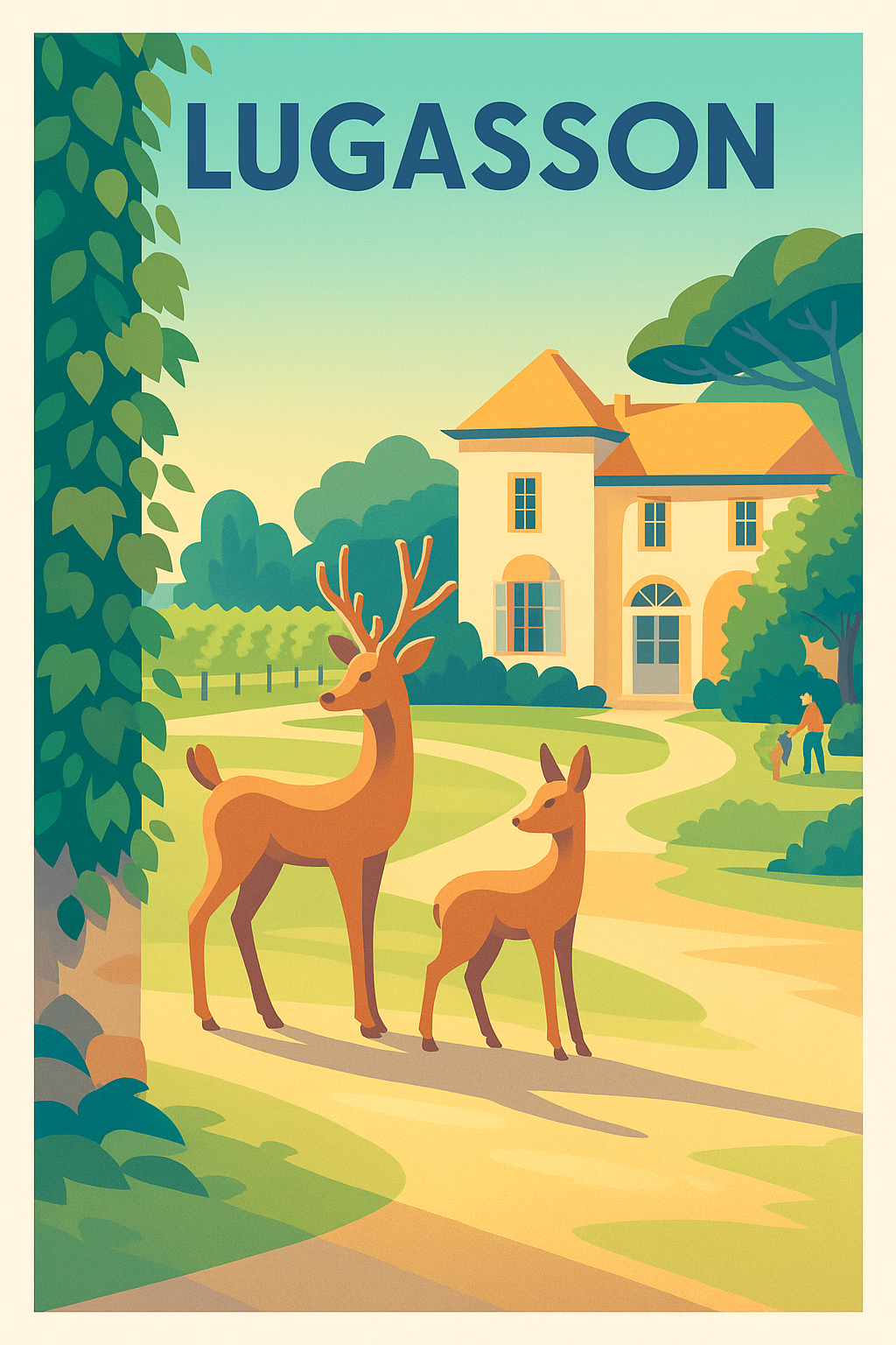 Affiche de Lugasson - Sérénité champêtre et élégance naturelle