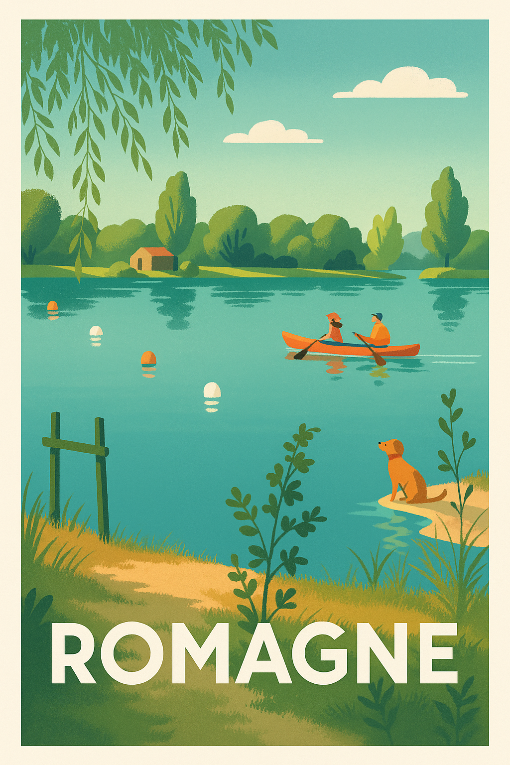 Affiche de Romagne - Évasion bucolique au fil de l'eau
