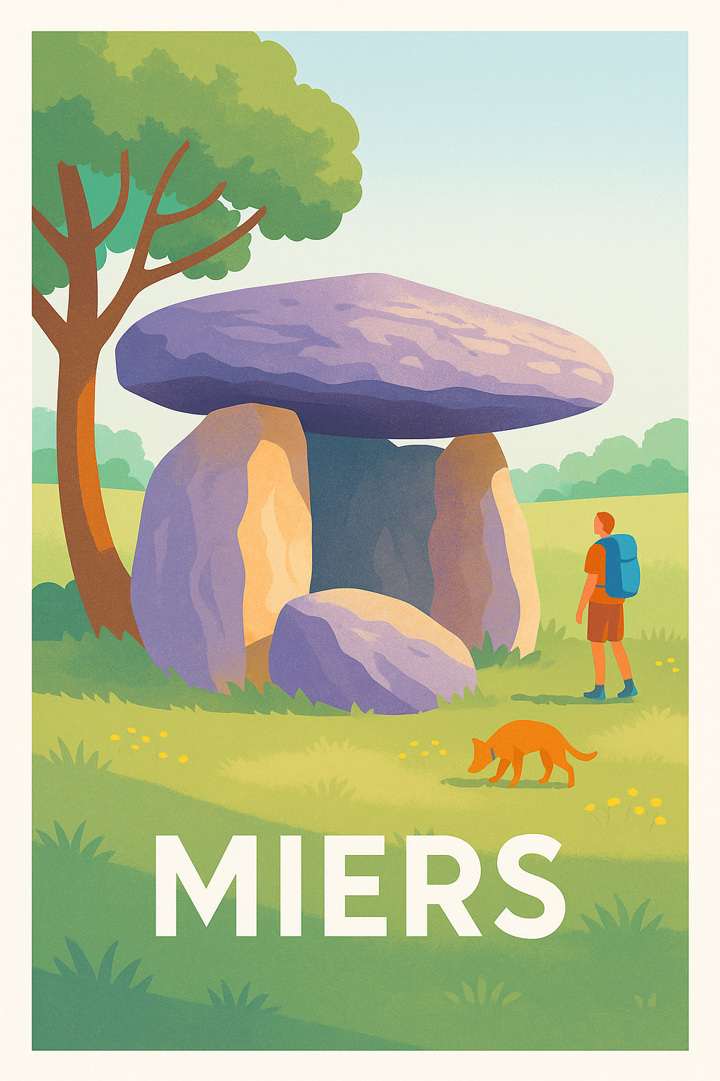 Affiche Miers — Sérénité et mystère des dolmens · poster d'art de Miers