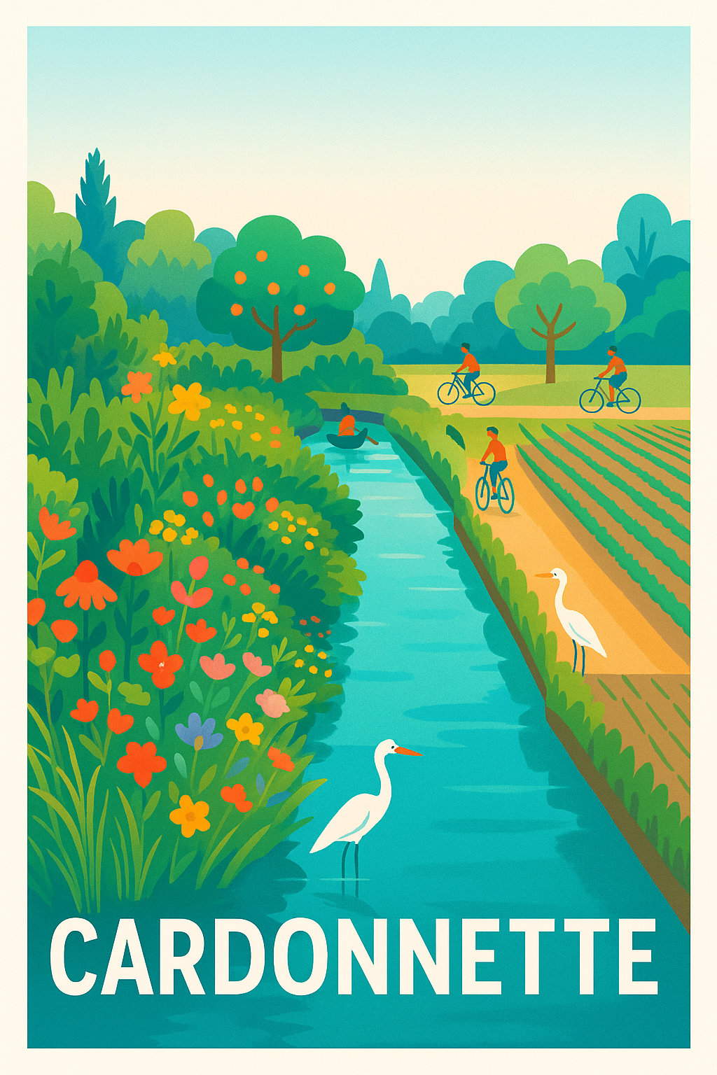 Affiche de Cardonnette - Sérénité champêtre et nature vibrante