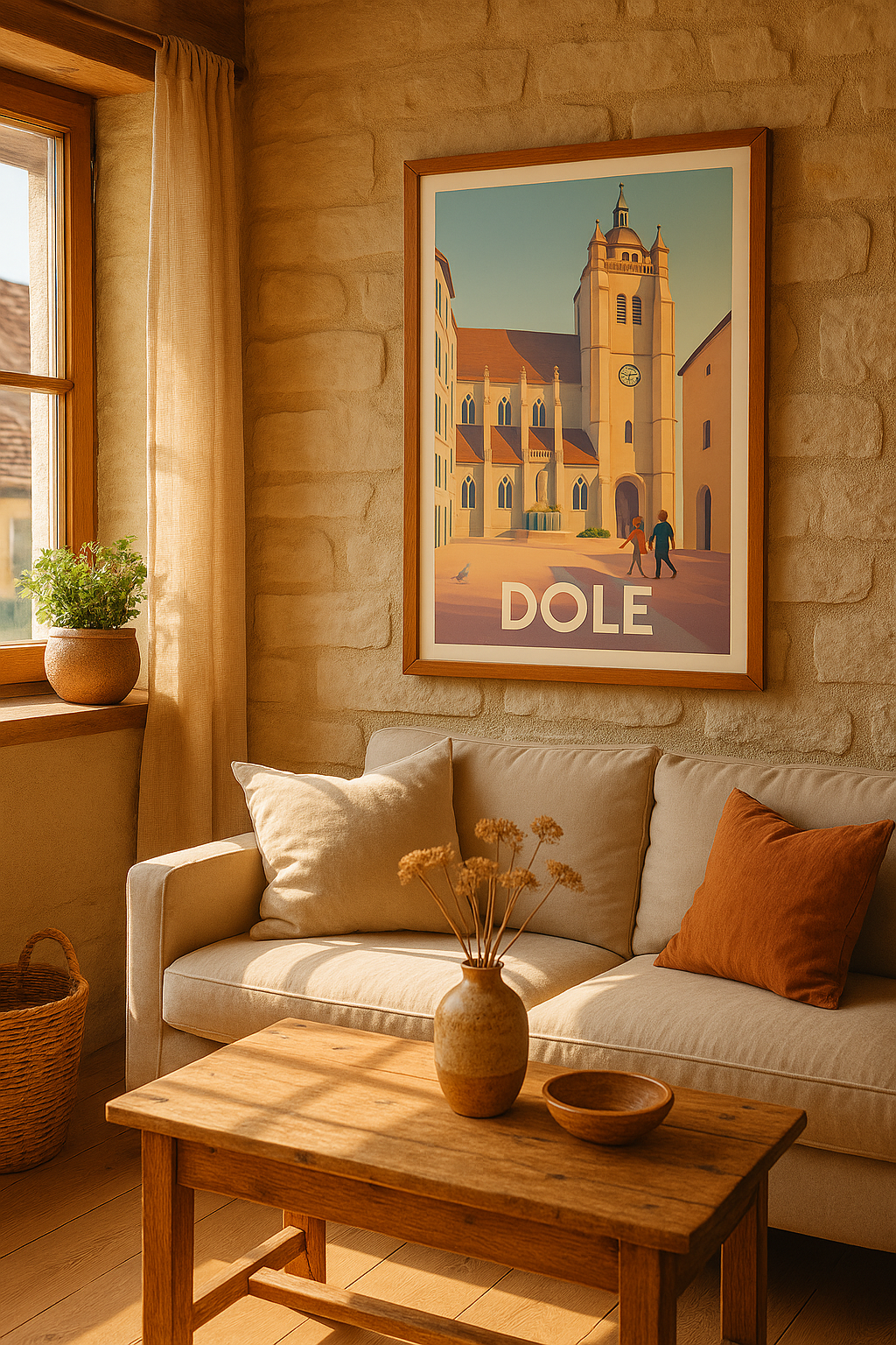 Affiche Dole — Charme et sérénité au cœur de la cité historique · poster d'art de Dole