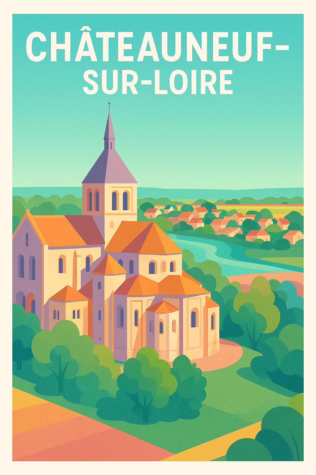 Affiche de Châteauneuf-sur-Loire - Une beauté historique intemporelle