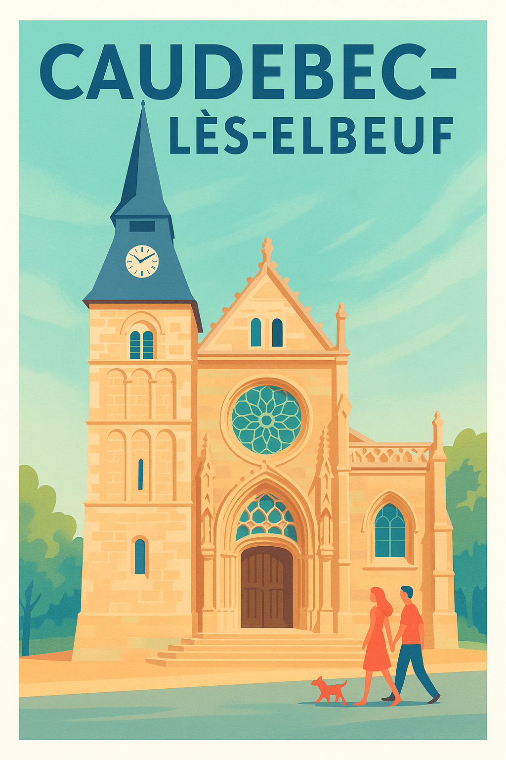 Affiche de Caudebec-lès-Elbeuf - Tranquillité et charme normand