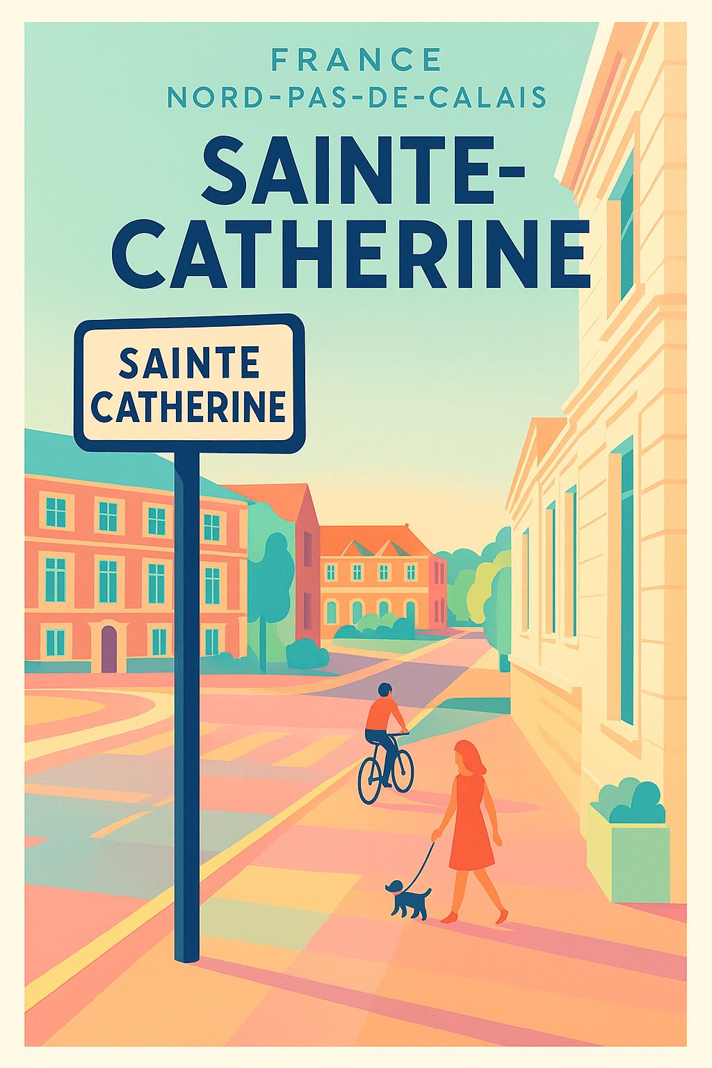 Affiche de Sainte-Catherine - Charme et douceur de vivre en Nord-Pas-de-Calais