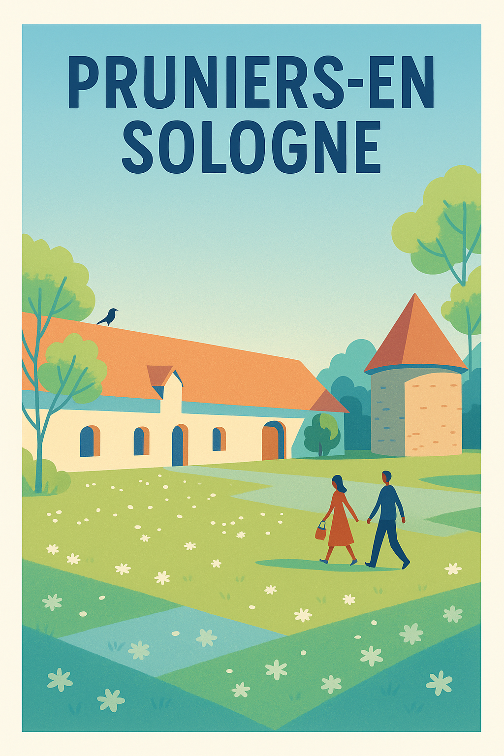 Affiche de Pruniers-en-Sologne - Promenade champêtre et charme bucolique