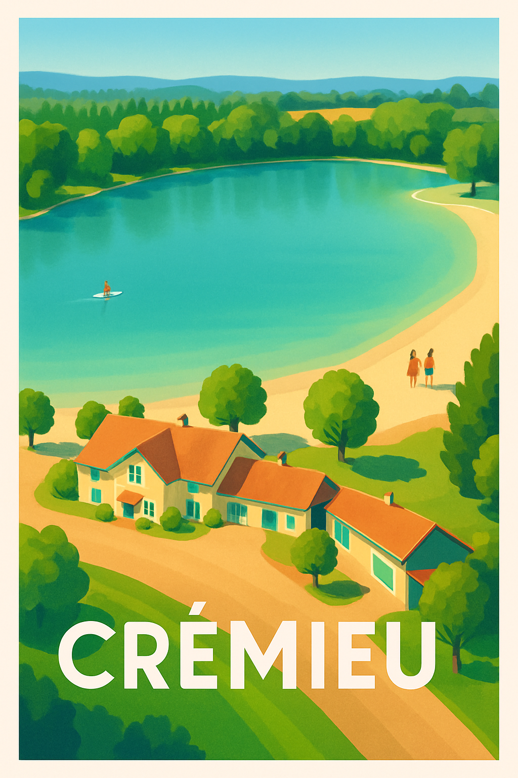 Affiche de Crémieu - Évasion au bord de l'eau paisible