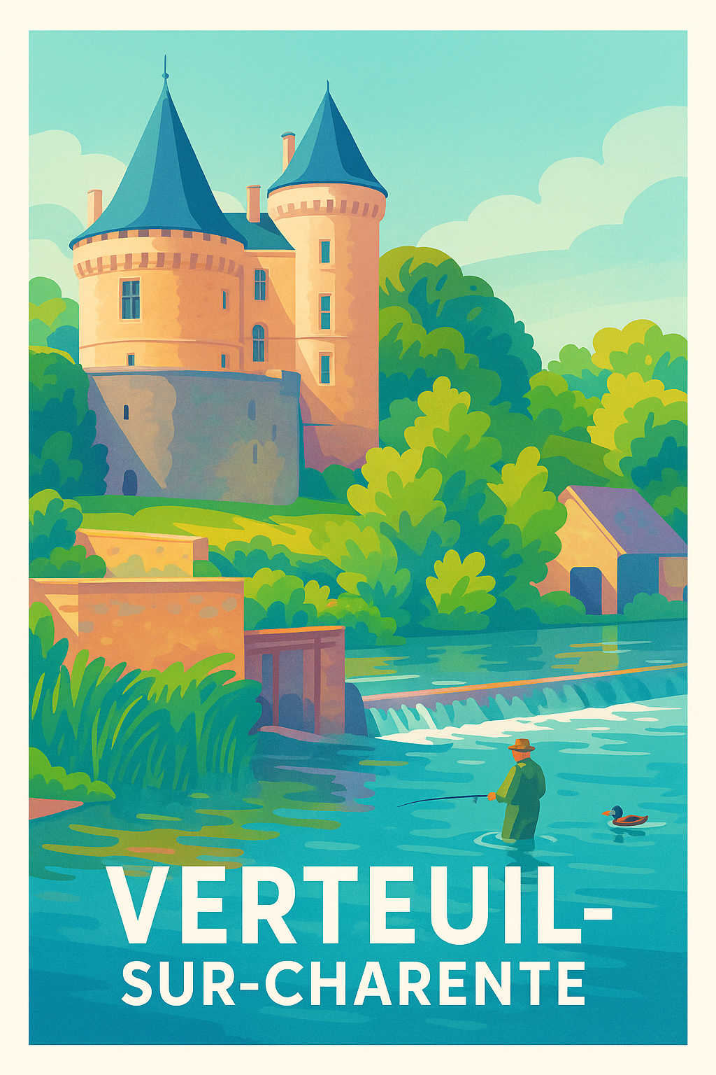 Affiche de Verteuil-sur-Charente - Charme et Sérénité au Bord de l'Eau