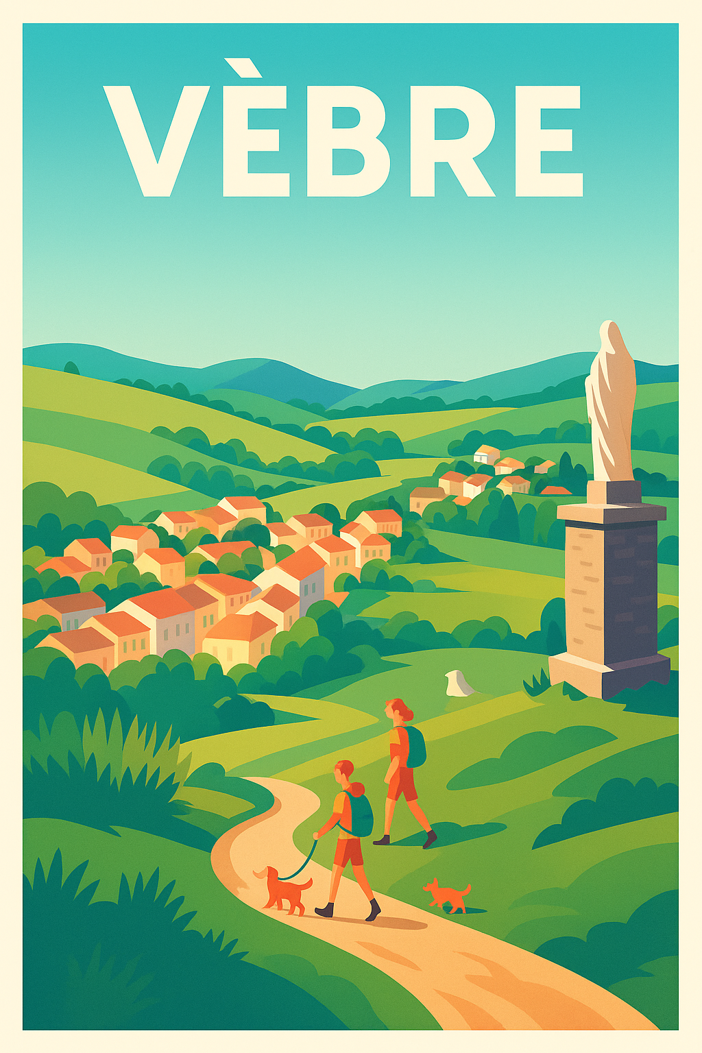 Affiche Vèbre — Balade bucolique en pleine nature · poster d'art de Vèbre