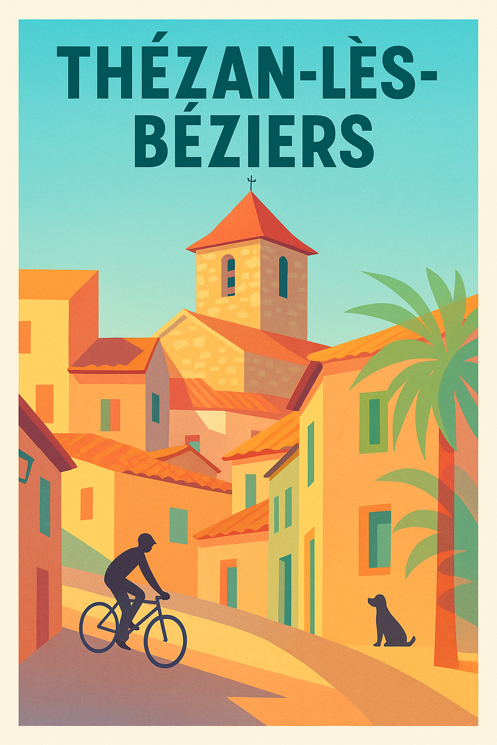 Affiche de Thézan-lès-Béziers - L'élégance solaire du Sud