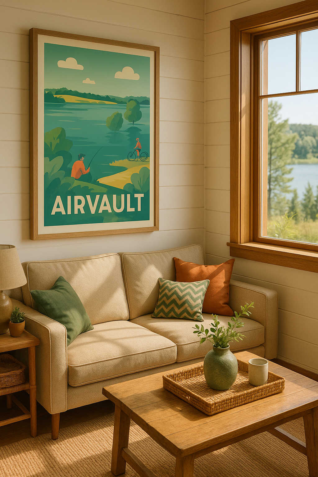 Deux-Sèvres France Affiche de Airvault - Évasion nature au bord de l’eau