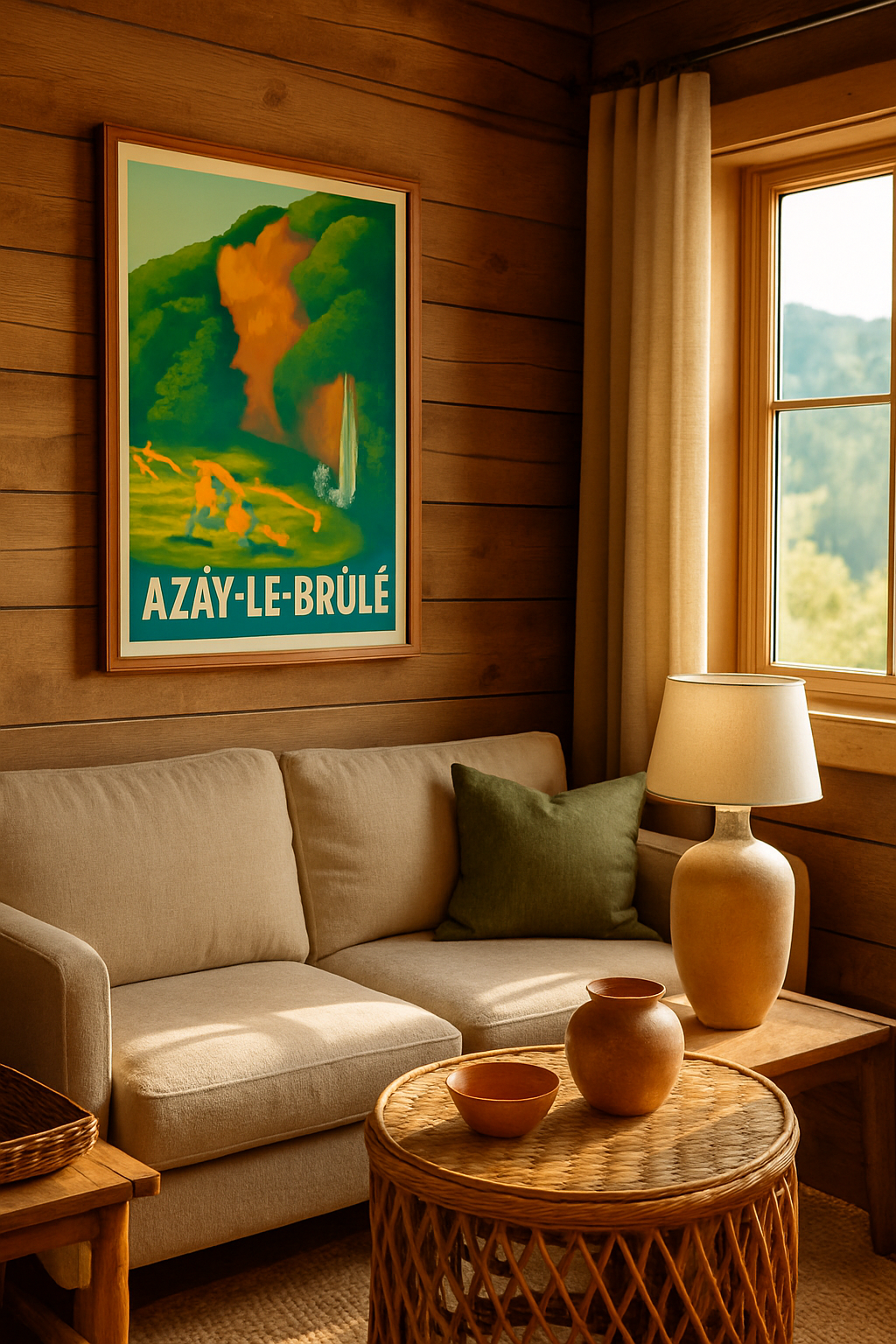 Deux-Sèvres France Affiche de Azay-le-Brûlé - Évasion nature et fraîcheur